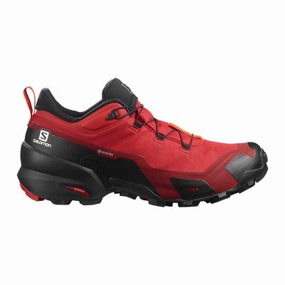 Salomon CROSS HIKE GORE-TEX - Miesten Vaelluskengät - Mustat/Punainen Oranssi